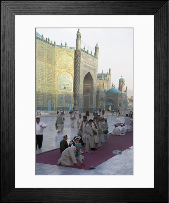 Framed Print : Pilgrims outside the Shrine of Hazrat Ali, who was assissinated in 661 Framed Print : Pilgrims outside the Shrine of Hazrat Ali, who was assissinated in 661