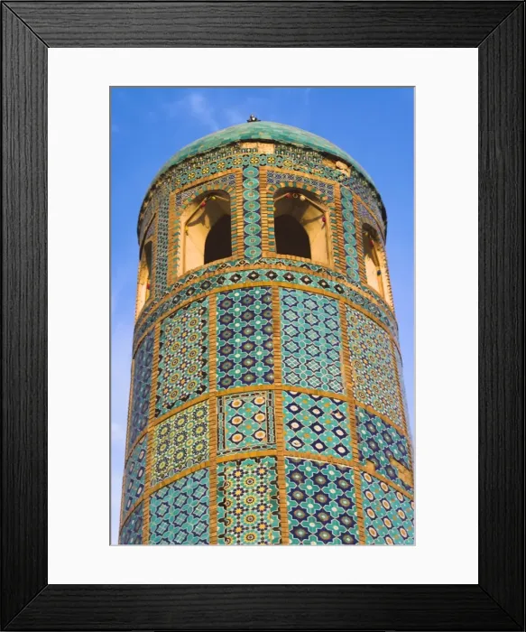 Framed Print : Minaret, Shrine of Hazrat Ali, who was assassinated in 661, Mazar-I-Sharif Framed Print : Minaret, Shrine of Hazrat Ali, who was assassinated in 661, Mazar-I-Sharif