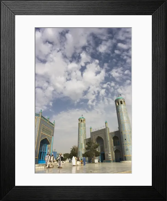 Framed Print : Pilgrims at the shrine of Hazrat Ali, who was assassinated in 661, Mazar-I-Sharif Framed Print : Pilgrims at the shrine of Hazrat Ali, who was assassinated in 661, Mazar-I-Sharif