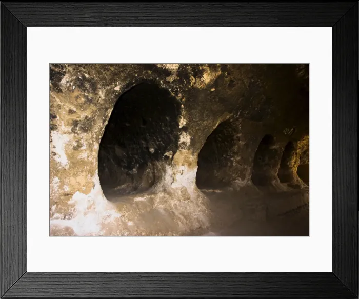 Framed Print : Corridor off which are monks living quarters, Cave 2 of Buddhist caves in rock-carved stupa-monastery complex dating from the Kushano-Sasanian period, Takht-I-Rustam (Rustams Throne), near Haibak, Samangan Province Framed Print : Corridor off which are monks living quarters, Cave 2 of Buddhist caves in rock-carved stupa-monastery complex dating from the Kushano-Sasanian period, Takht-I-Rustam (Rustams Throne), near Haibak, Samangan Province