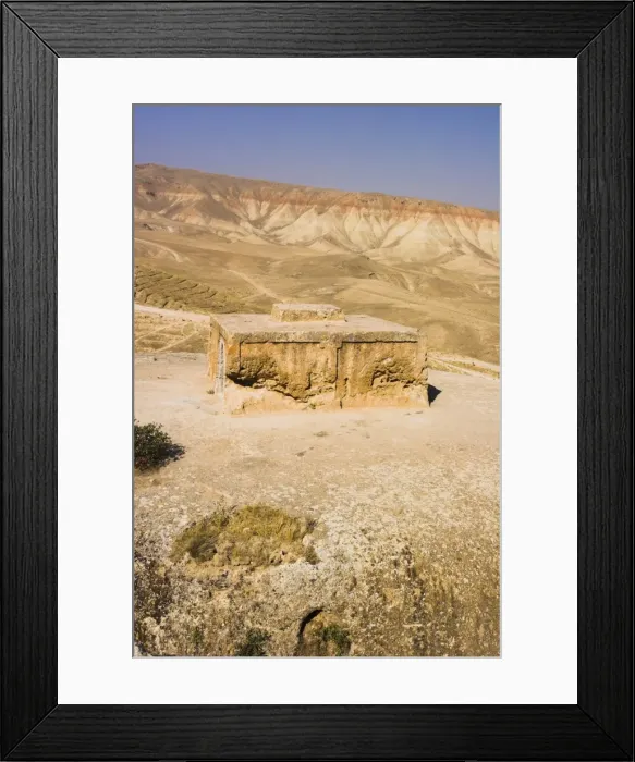 Framed Print : Buddhist stupa carved out of rock, known as Top-I-Rustam (Rustams throne) Framed Print : Buddhist stupa carved out of rock, known as Top-I-Rustam (Rustams throne)