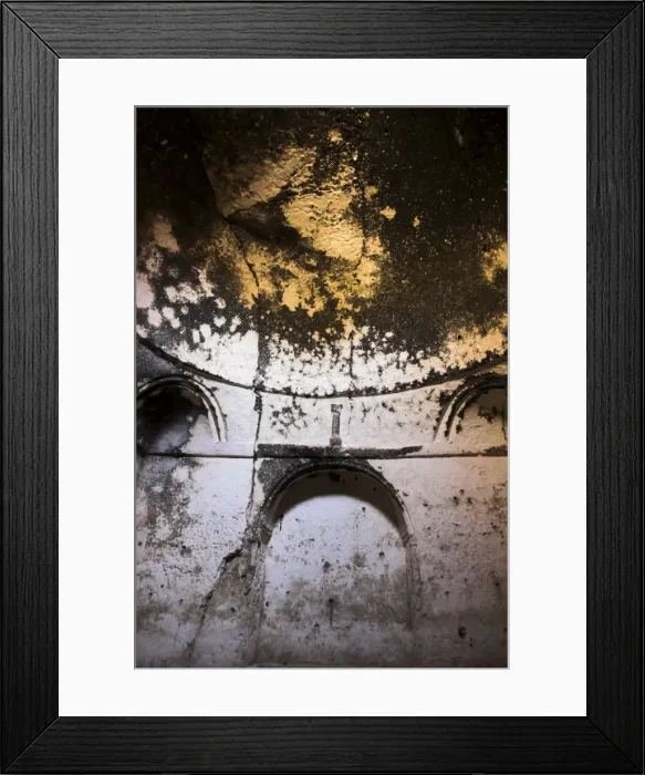 Framed Print : Interior one of the Buddhist caves known as Takht-I-Rustam (Rustams throne) Framed Print : Interior one of the Buddhist caves known as Takht-I-Rustam (Rustams throne)