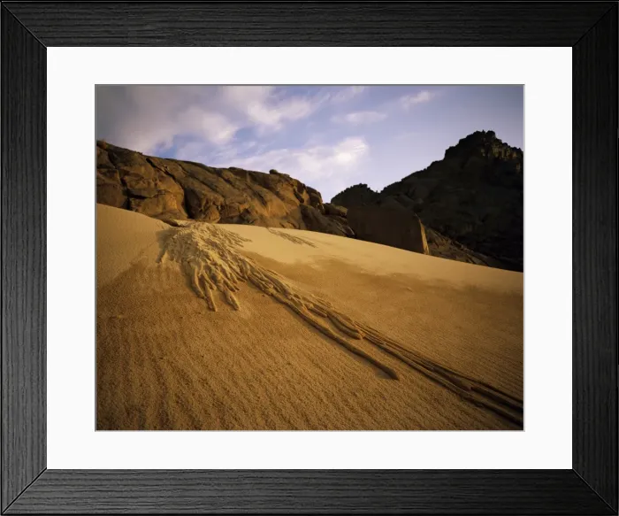 Framed Print : A sand avalanche after a rainstorm in the Sahara Desert, Algeria, North Africa, Africa Framed Print : A sand avalanche after a rainstorm in the Sahara Desert, Algeria, North Africa, Africa