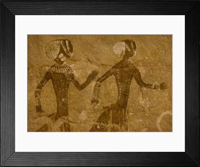 Framed Print : Tassili rock painting, Tanzoumaitak, Algeria, Africa Framed Print : Tassili rock painting, Tanzoumaitak, Algeria, Africa