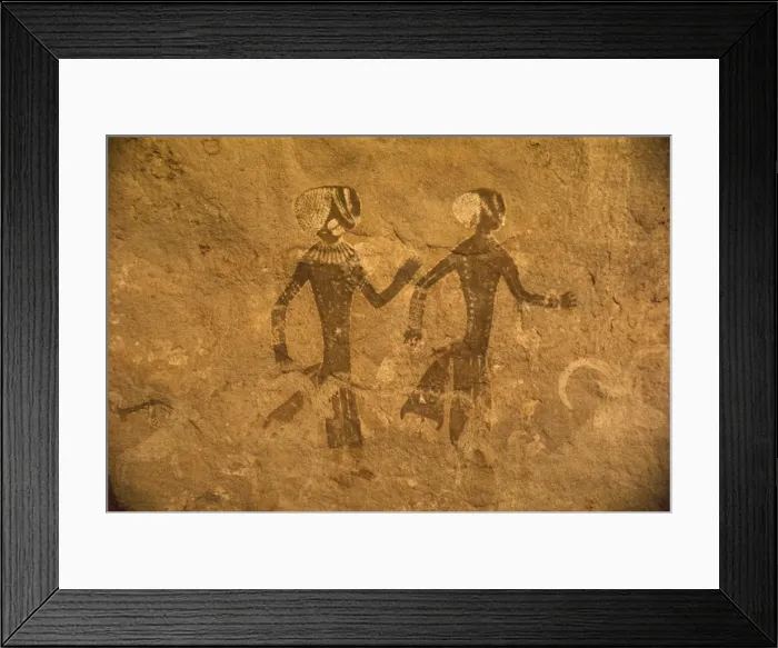 Framed Print : Tassili rock painting, Algeria, North Africa, Africa Framed Print : Tassili rock painting, Algeria, North Africa, Africa