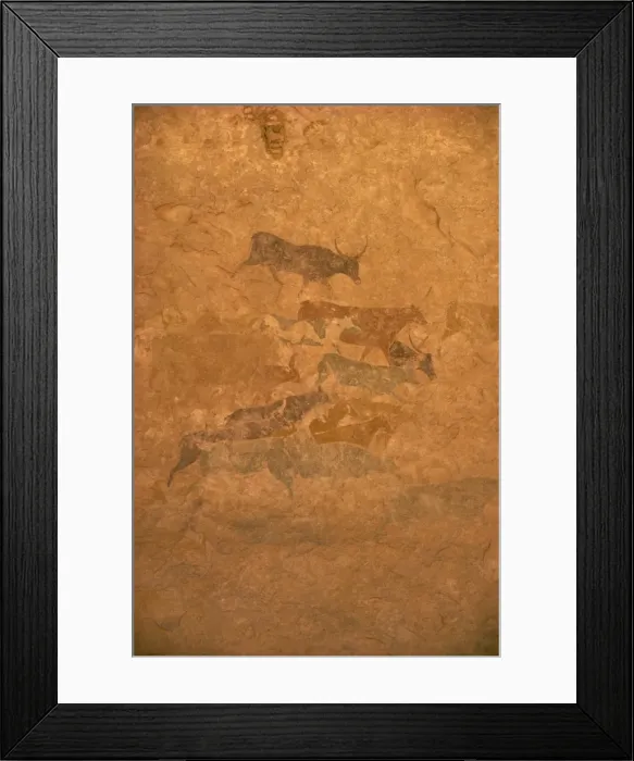Framed Print : Tassili Plateau, rock painting, Algeria, North Africa, Africa Framed Print : Tassili Plateau, rock painting, Algeria, North Africa, Africa