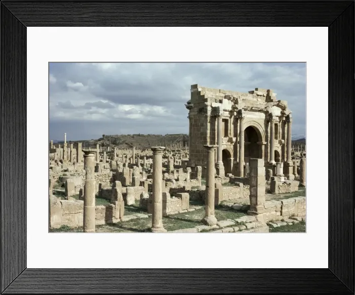Framed Print : West Gate, Roman site of Timgad, UNESCO World Heritage Site, Algeria, North Africa Framed Print : West Gate, Roman site of Timgad, UNESCO World Heritage Site, Algeria, North Africa