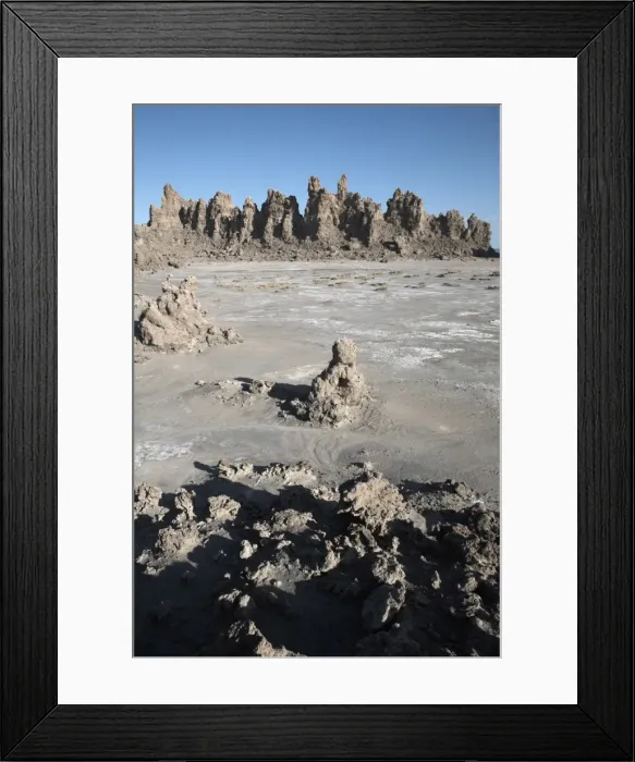 Framed Print : The desolate landscape of Lac Abbe, dotted with limestone chimneys, Djibouti, Africa Framed Print : The desolate landscape of Lac Abbe, dotted with limestone chimneys, Djibouti, Africa