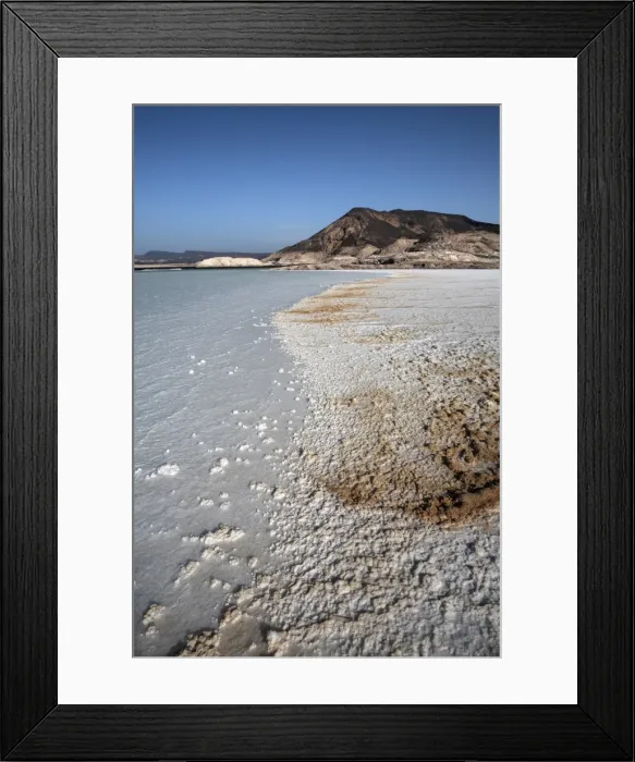 Framed Print : Lac Assal, the lowest point on the African continent and the most saline body of water on earth Framed Print : Lac Assal, the lowest point on the African continent and the most saline body of water on earth