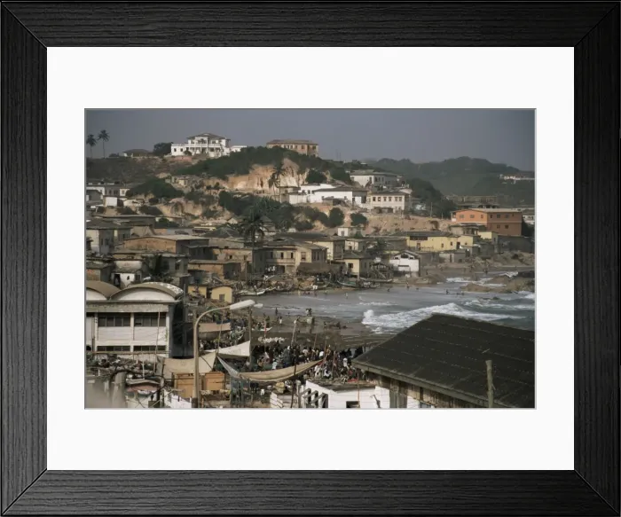 Framed Print : Cape Coast town and harbour from the castle, Ghana, West Africa, Africa Framed Print : Cape Coast town and harbour from the castle, Ghana, West Africa, Africa