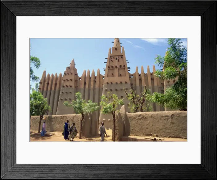 Framed Print : Mosque in old town, Mopti, Mali, Africa Framed Print : Mosque in old town, Mopti, Mali, Africa