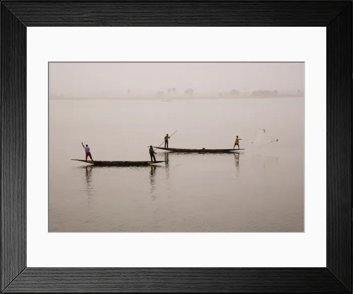 Framed Print : Fishing on the river Niger, Niger Inland Delta, Segou region, Mali, West Africa, Africa Framed Print : Fishing on the river Niger, Niger Inland Delta, Segou region, Mali, West Africa, Africa