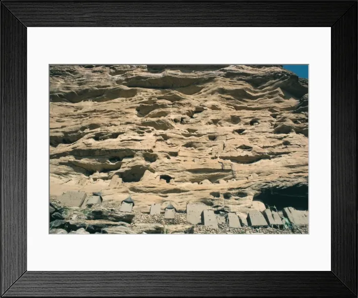 Framed Print : Dogon cliff houses and burial chambers, Irelli village, UNESCO World Heritage Site Framed Print : Dogon cliff houses and burial chambers, Irelli village, UNESCO World Heritage Site