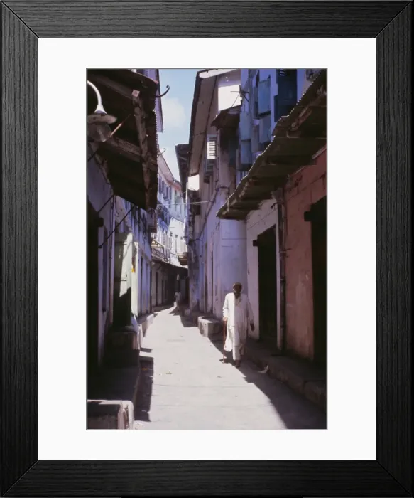 Framed Print : Street scene, Zanzibar, Tanzania, East Africa, Africa