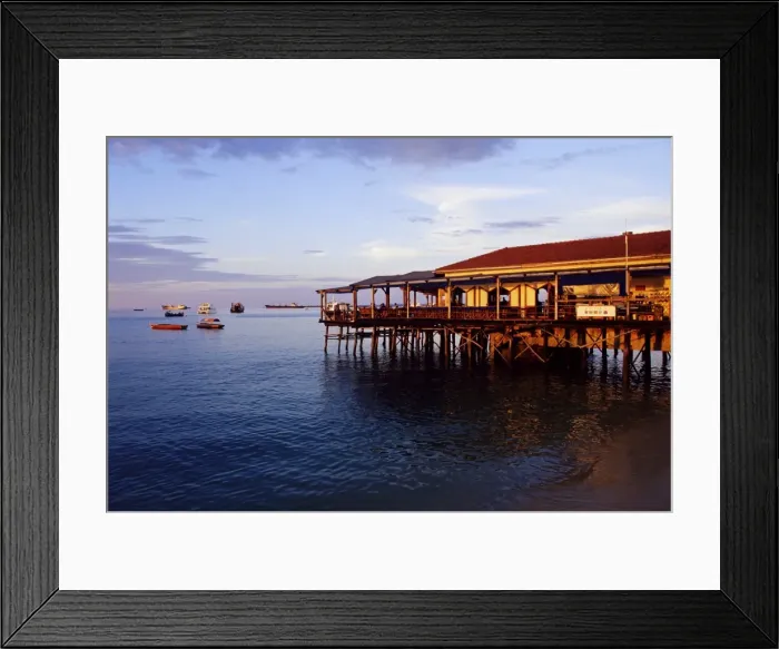 Framed Print : Jetty, Stone Town, island of Zanzibar, Tanzania, East Africa. Africa Framed Print : Jetty, Stone Town, island of Zanzibar, Tanzania, East Africa. Africa