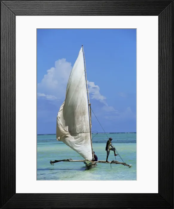 Framed Print : Sailing boat, Kiwengwa beach, Zanzibar, Tanzania, East Africa, Africa Framed Print : Sailing boat, Kiwengwa beach, Zanzibar, Tanzania, East Africa, Africa