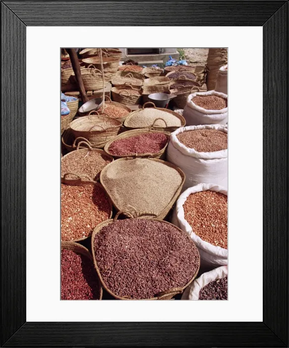 Framed Print : Beans and pulses at the market, Stone Town, island of Zanzibar, Tanzania Framed Print : Beans and pulses at the market, Stone Town, island of Zanzibar, Tanzania