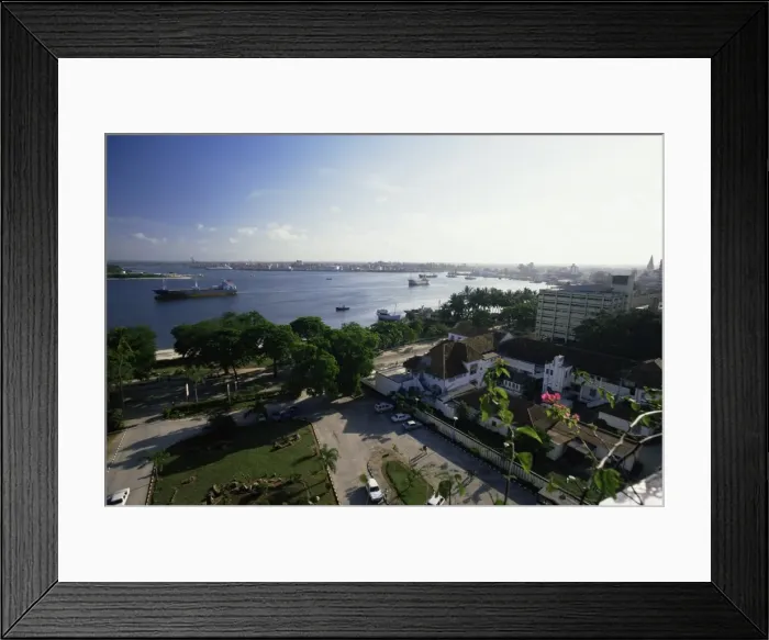 Framed Print : View of the harbour from the Kilimanjaro Hotel on Kivukoni front, Dar es Salaam Framed Print : View of the harbour from the Kilimanjaro Hotel on Kivukoni front, Dar es Salaam