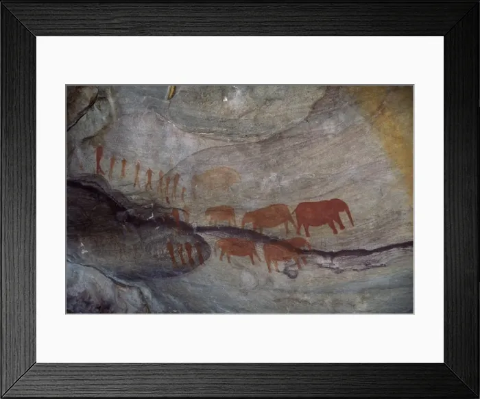 Framed Print : Rock paintings, Matopo Park, Zimbabwe, Africa Framed Print : Rock paintings, Matopo Park, Zimbabwe, Africa