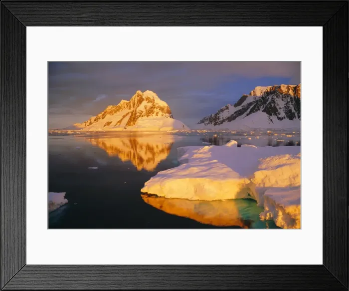 Framed Print : Iceberg lit by midnight sun, Antarctic Peninsula, Antarctica Framed Print : Iceberg lit by midnight sun, Antarctic Peninsula, Antarctica