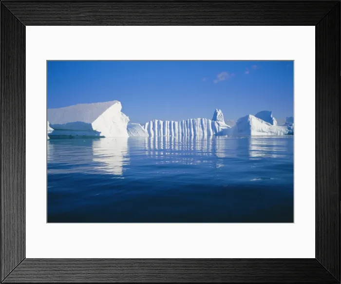 Framed Print : Icebergs exhibiting fluting and honeycomb textures, Antarctica Framed Print : Icebergs exhibiting fluting and honeycomb textures, Antarctica
