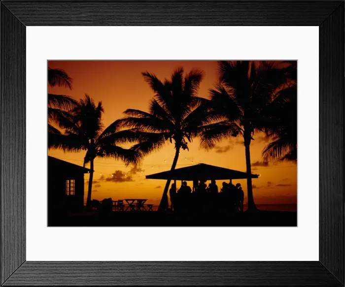 Framed Print : Bar at sunset, Antigua, Caribbean, West Indies Framed Print : Bar at sunset, Antigua, Caribbean, West Indies
