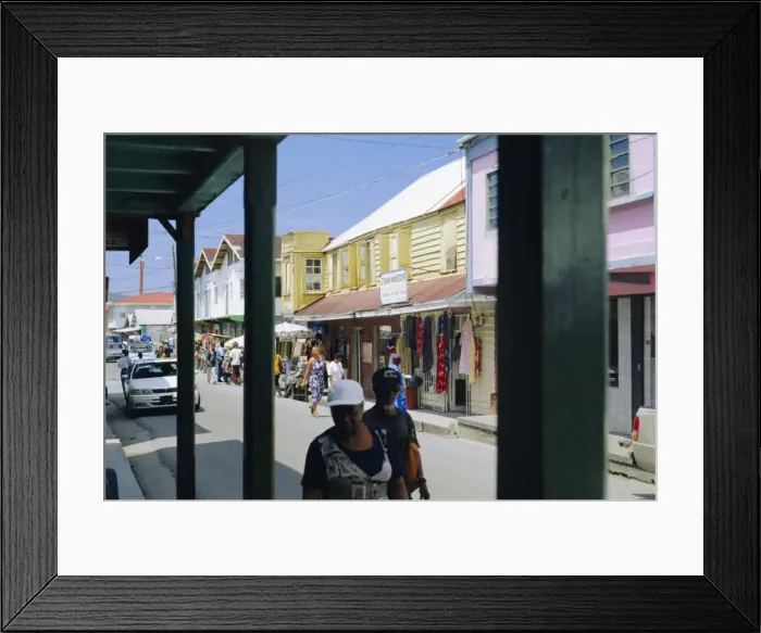 Framed Print : Old colonial quarter, St. Johns, Antigua, Caribbean Framed Print : Old colonial quarter, St. Johns, Antigua, Caribbean