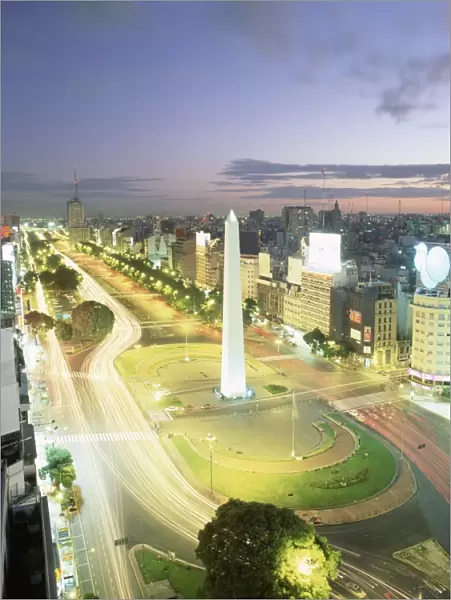 Plaza de la Republica, the Obelisk and worlds widest avenue, Avenida 9 de Julio