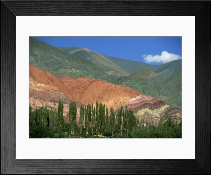 Framed Print : The Seven Colours mountain at Purmamaca near Tilcara in Argentina, South America Framed Print : The Seven Colours mountain at Purmamaca near Tilcara in Argentina, South America
