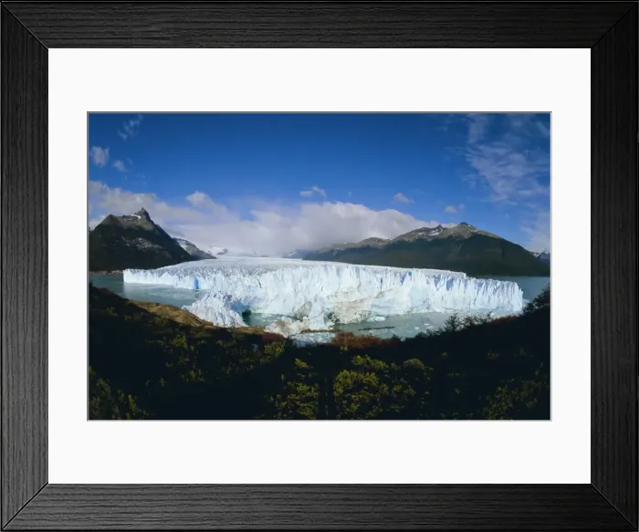 Framed Print : Perito Moreno glacier (25 km long, 2 km wide), has almost dammed the Tempano channel Framed Print : Perito Moreno glacier (25 km long, 2 km wide), has almost dammed the Tempano channel