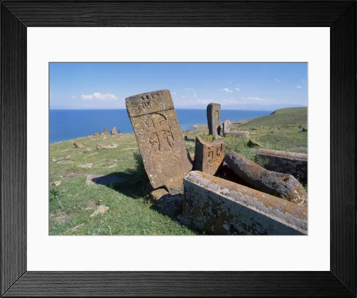 Framed Print : Christian tombs, Salohiyakk, Lake Sevan, Armenia, Central Asia, Asia Framed Print : Christian tombs, Salohiyakk, Lake Sevan, Armenia, Central Asia, Asia