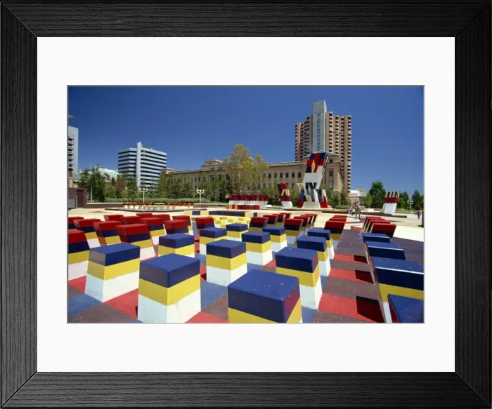 Framed Print : Modern sculpture on North Terrace near Festival Centre, in front of Adelaide Casino in old railway station and Hyatt Regency Hotel, Adelaide, South Australia Framed Print : Modern sculpture on North Terrace near Festival Centre, in front of Adelaide Casino in old railway station and Hyatt Regency Hotel, Adelaide, South Australia