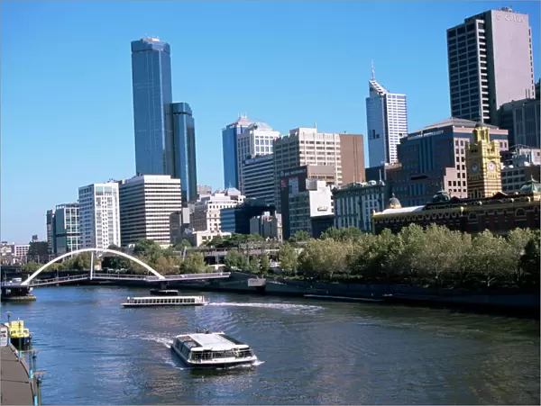 City skyline and the Yarra River, Melbourne, Victoria, Australia, Pacific