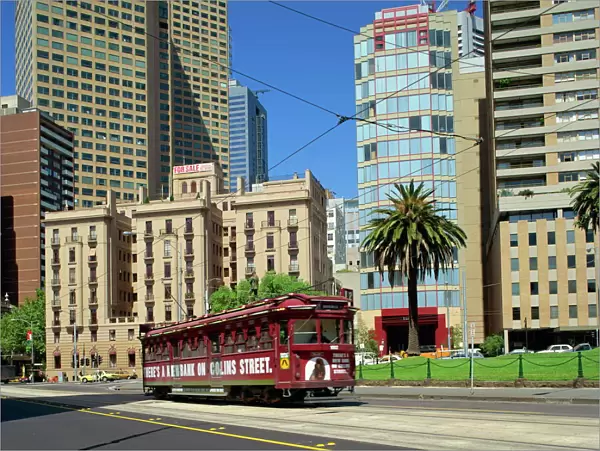 A tram on Macarthur Street in Melbourne, Victoria, Australia, Pacific