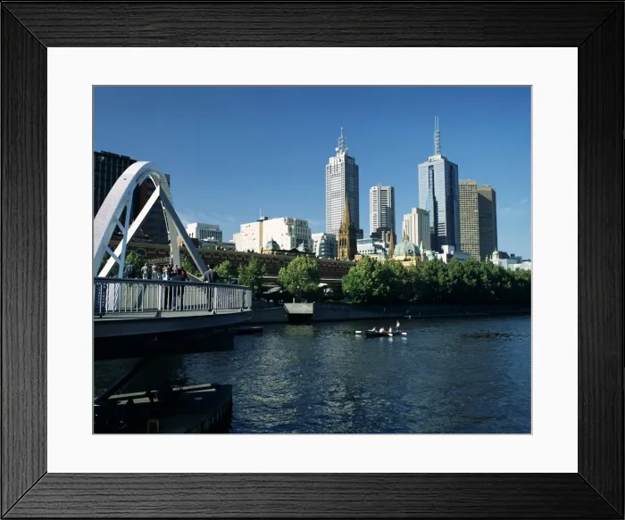 Framed Print : City skyline and River Yarra, Melbourne, Victoria, Australia, Pacific Framed Print : City skyline and River Yarra, Melbourne, Victoria, Australia, Pacific