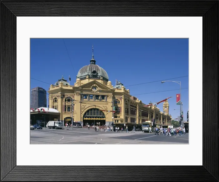 Framed Print : Flinders Street Railway Station, Melbourne, Victoria, Australia, Pacific Framed Print : Flinders Street Railway Station, Melbourne, Victoria, Australia, Pacific