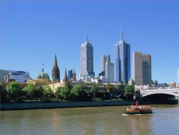 Melbourne skyline and the Yarra River, Victoria, Australia, Pacific