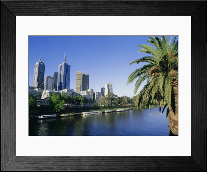 Framed Print : The Yarra River and city buildings from Princes Bridge, Melbourne, Victoria, Australia Framed Print : The Yarra River and city buildings from Princes Bridge, Melbourne, Victoria, Australia