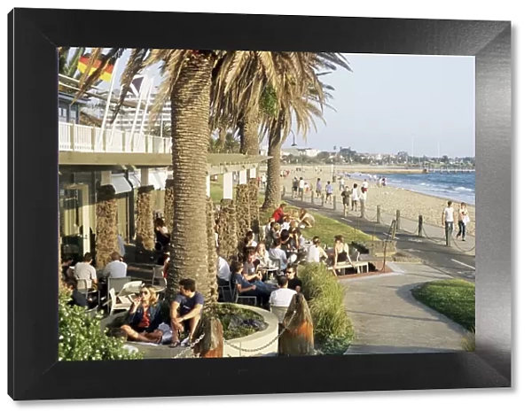 Cafe at the beach, St. Kilda, Melbourne, Victoria, Australia, Pacific