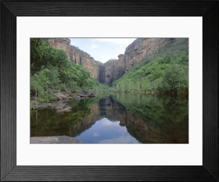 Framed Print : Reflections in still water, Jim Jim Falls and Creek, Kakadu National Park Framed Print : Reflections in still water, Jim Jim Falls and Creek, Kakadu National Park
