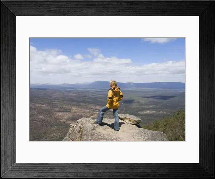 Framed Print : Female hiker at The Balconies, The Grampians National Park, Victoria, Australia, Pacific Framed Print : Female hiker at The Balconies, The Grampians National Park, Victoria, Australia, Pacific