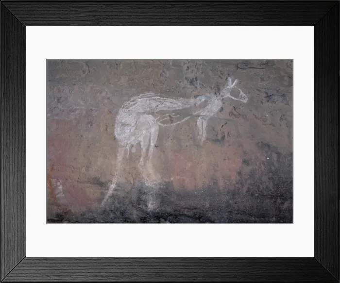 Framed Print : Painting of a kangaroo at Nourlangie Rock, the sacred aboriginal shelter Framed Print : Painting of a kangaroo at Nourlangie Rock, the sacred aboriginal shelter