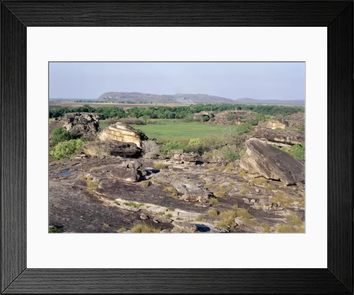 Framed Print : View from Ublrr Rock, aboriginal rock art site, part of the sandstone escarpment on park border Framed Print : View from Ublrr Rock, aboriginal rock art site, part of the sandstone escarpment on park border