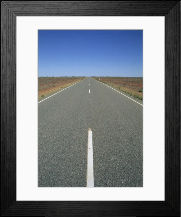 Framed Print : The empty Silver City Highway near Broken Hill in New South Wales, Australia, Pacific Framed Print : The empty Silver City Highway near Broken Hill in New South Wales, Australia, Pacific