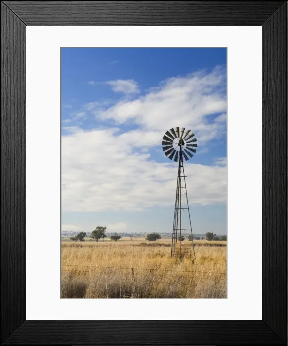 Framed Print : Windmill on pasture, Manilla, New South Wales, Australia, Pacific Framed Print : Windmill on pasture, Manilla, New South Wales, Australia, Pacific