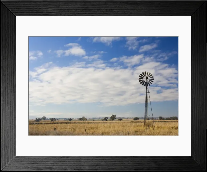 Framed Print : Windmill on pasture, Manilla, New South Wales, Australia, Pacific Framed Print : Windmill on pasture, Manilla, New South Wales, Australia, Pacific
