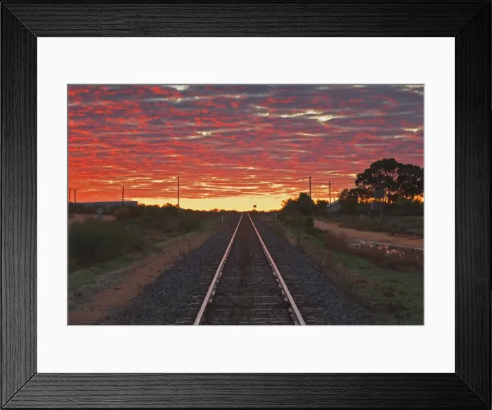 Framed Print : Railway tracks, Menindee, New South Wales, Australia, Pacific Framed Print : Railway tracks, Menindee, New South Wales, Australia, Pacific
