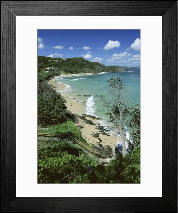 Framed Print : Watego and beach, surf brake between Byron Bay and Cape Byron, New South Wales (NSW) Framed Print : Watego and beach, surf brake between Byron Bay and Cape Byron, New South Wales (NSW)