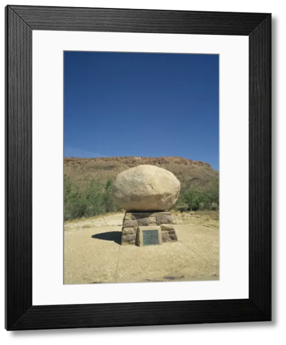 Framed Print : The gravestone and memorial to John Flynn, founder of the Flying Doctor service Framed Print : The gravestone and memorial to John Flynn, founder of the Flying Doctor service