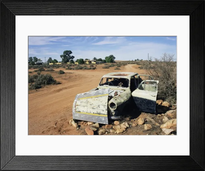 Framed Print : Abandoned car wreck, Silverton, Australian Outback, New South Wales, Australia, Pacific Framed Print : Abandoned car wreck, Silverton, Australian Outback, New South Wales, Australia, Pacific
